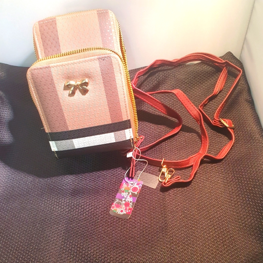 Elegant Brown Crossbody Bag with Gold Accents